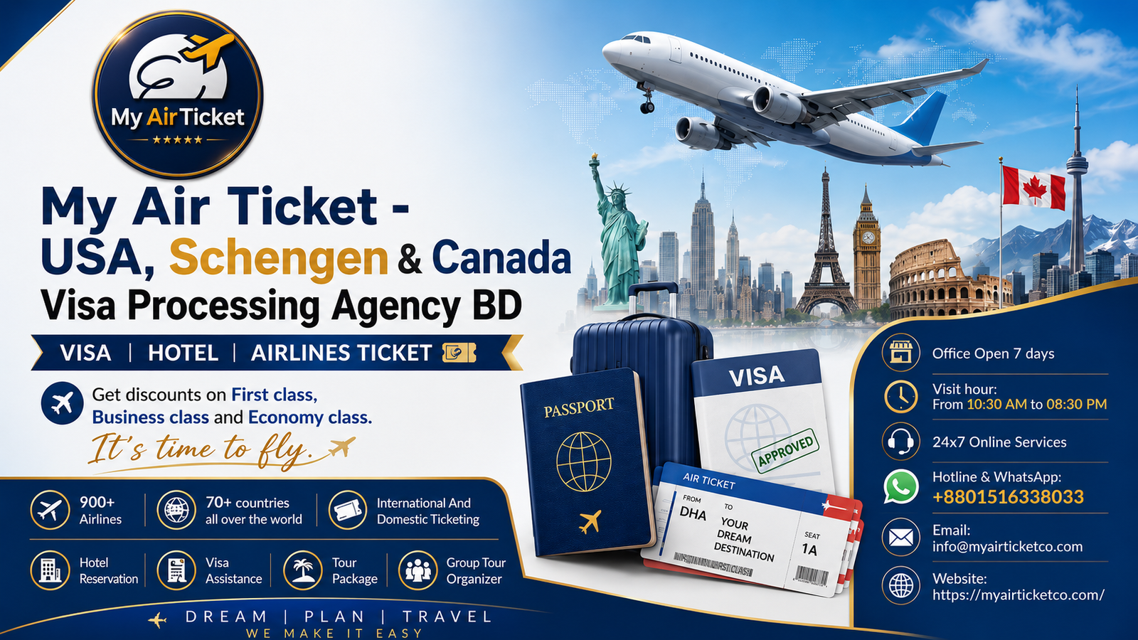 MyAirTicket – USA, Schengen & Canada Visa Processing Agency BD